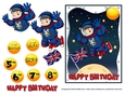 Little Astronaut Planted the Flag Card Topper - Union Jack - English
