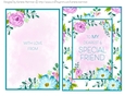 Floral Framed Card Topper & Inner - Special Friend