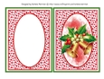 Christmas Red Oval Front Card Topper & Inner - Jingle Bells