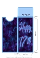Blue Glow 17th Birthday Voucher/Gift/Money Wallet/Pocket/Envelope