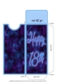 Blue Glow 18th Birthday Voucher/Gift/Money Wallet/Pocket/Envelope