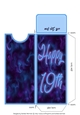 Blue Glow 19th Birthday Voucher/Gift/Money Wallet/Pocket/Envelope