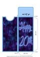 Blue Glow 20th Birthday Voucher/Gift/Money Wallet/Pocket/Envelope