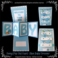 Baby Boy Blue Twisted Pop Up Card