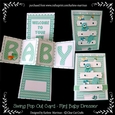 Baby Boy Mint Twisted Pop Up Card