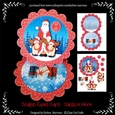 Santa is Here Scalloped Easel Card