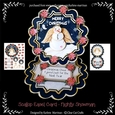 Santa is Here Scalloped Easel Card