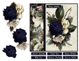 Winter Floral Side Panel Card Topper- Design 2