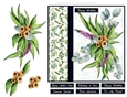 Australian Blue Gum Floral Side Panel Card Topper- Design 5