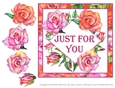 Bright Roses Card Topper - Just for You