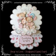 Bear In Love - Scalloped Easel Card - Birthday or Valentines Day