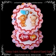 Gonna Catch You Bear Valentines - Scalloped Easel Card