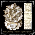 Golden Butterflies Scalloped Easel Card - Great for Weddings