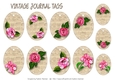 Vintage Rose & Music Tags, Journalling, Embellishments