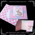 Feeling Poorly Teddy Dutch Door Sideways Fold Card