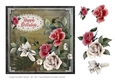 Vintage Look - Muted Roses Happy Birthday Card Topper