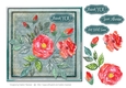 Vintage Look - Watercolour Red Roses