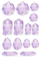 Journal or Gift Tags Set Water Colour Collage - Mauve