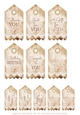 Vintage Sentiment Tags