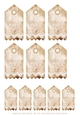 Vintage Sentiment Tags - Blanks