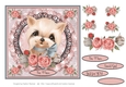 Bouquets & Lace Maltese Puppy Card Topper
