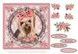 Bouquets & Lace Silky Terrier Puppy Card Topper