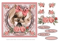Bouquets & Lace Cute Girly Puppy Card Topper
