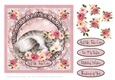 Roses and Cats Card Topper Series - Sleeping Peacefully