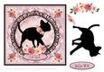 Roses and Black Cat Card Topper Series - OK Im coming