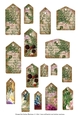 Vintage Script Tags with Blooms - 2
