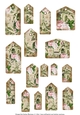 Vintage Script Tags with Blooms - 3