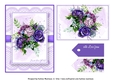 Floral Bouquet on Lace Card Topper - Design 2