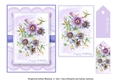 Floral Bouquet on Lace Card Topper - Design 3