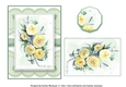 Floral Bouquet on Lace Card Topper - Design 4