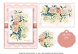 Floral Bouquet on Lace Card Topper - Design 5