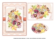 Floral Bouquet on Lace Card Topper - Design 6