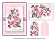 Floral Bouquet on Lace Card Topper - Design 7
