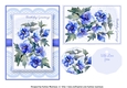 Floral Bouquet on Lace Card Topper - Design 8