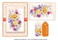 Floral Bouquet on Lace Card Topper - Design 10