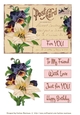 Postcard Florals - Set 5 Card Toppers