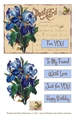 Postcard Florals - Set 6 Card Toppers