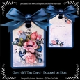 Giant Gift Tag Card - Bouquet on Blue