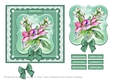 Blooms on Bordered Lace Card Topper - Design 4
