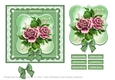 Blooms on Bordered Lace Card Topper - Design 5