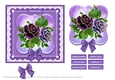 Blooms on Bordered Lace Card Topper - Design 6