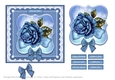 Blooms on Bordered Lace Card Topper - Design 7