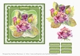 Blooms on Bordered Lace Card Topper - Design 8