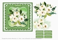Blooms on Bordered Lace Card Topper - Design 9