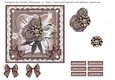 Blooms on Bordered Lace Card Topper - Design 13