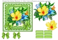 Blooms on Bordered Lace Card Topper - Design 16